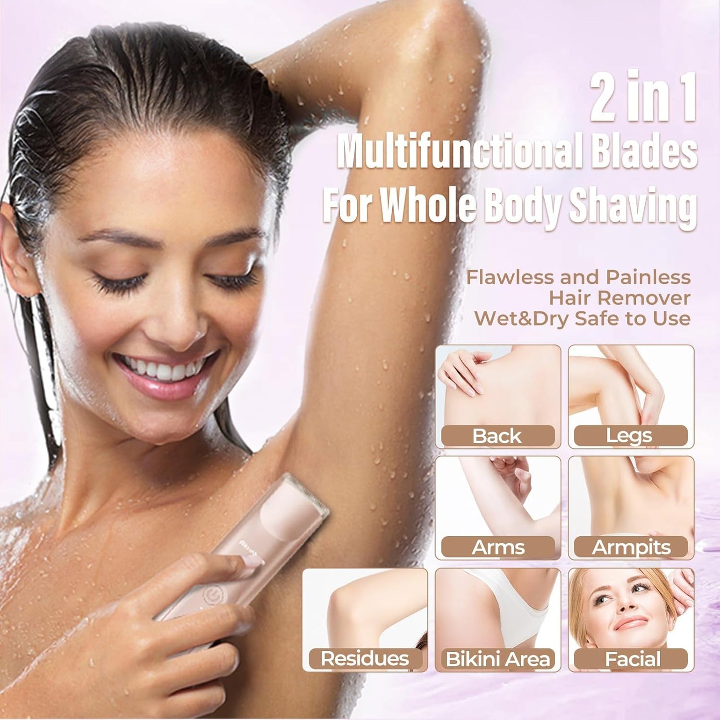 Akunbem Recortadora de bikini para mujer, maquinillas de afeitar el...