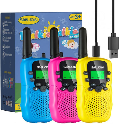 Walkie Talkies para Niños Recargables, 2000 mAh Duración de 3-4 Día...