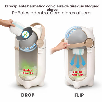 iTouchless Cubo de pañales con bloqueo de olor, galardonado Ag+ Sil...