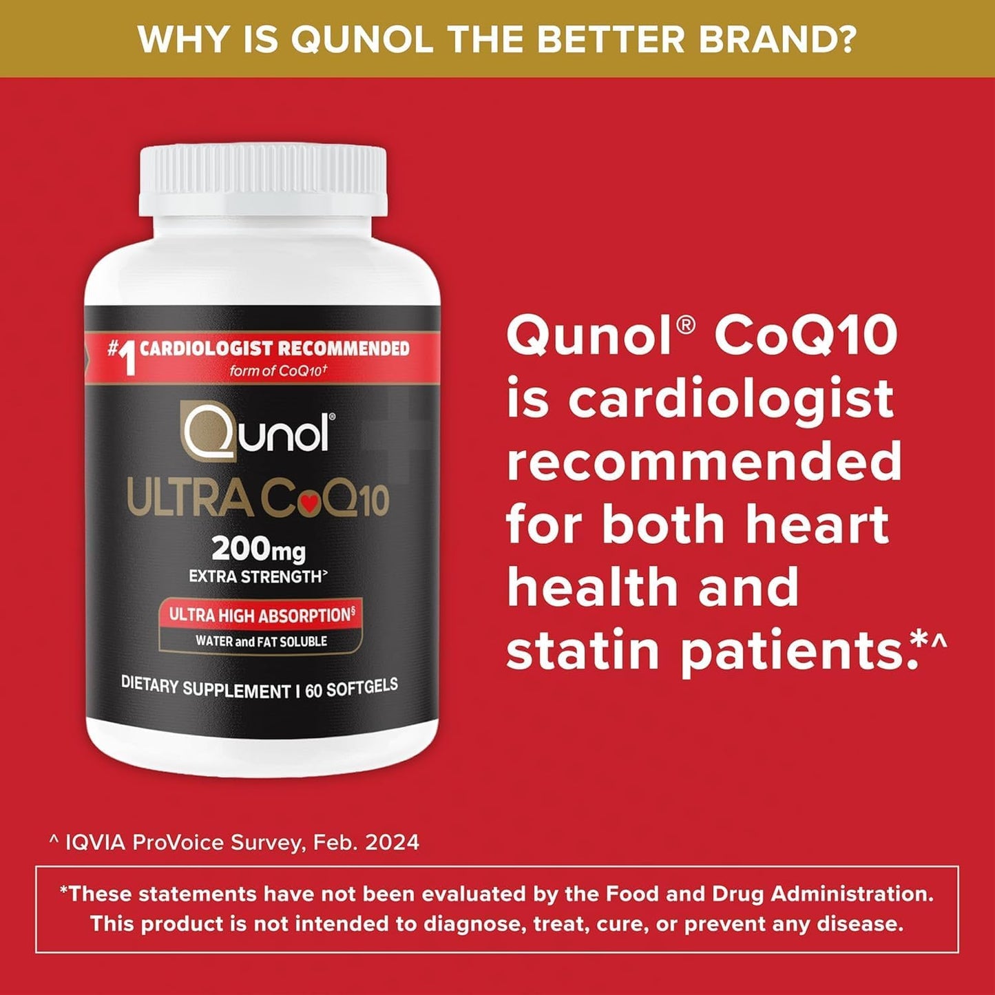 Qunol Cápsulas blandas CoQ10 de 200 mg, Ultra CoQ10 \u2013 Suplemen...
