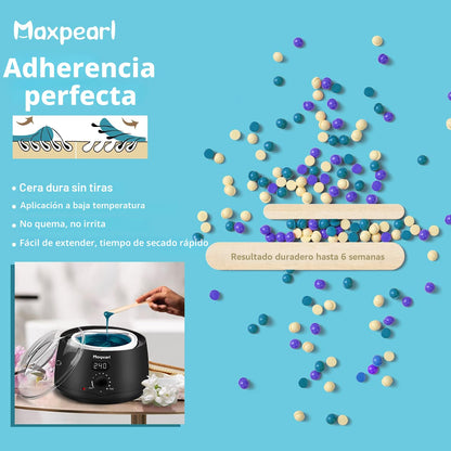 Kit de depilación digital Maxpearl - Kit de calentador de cera dura...