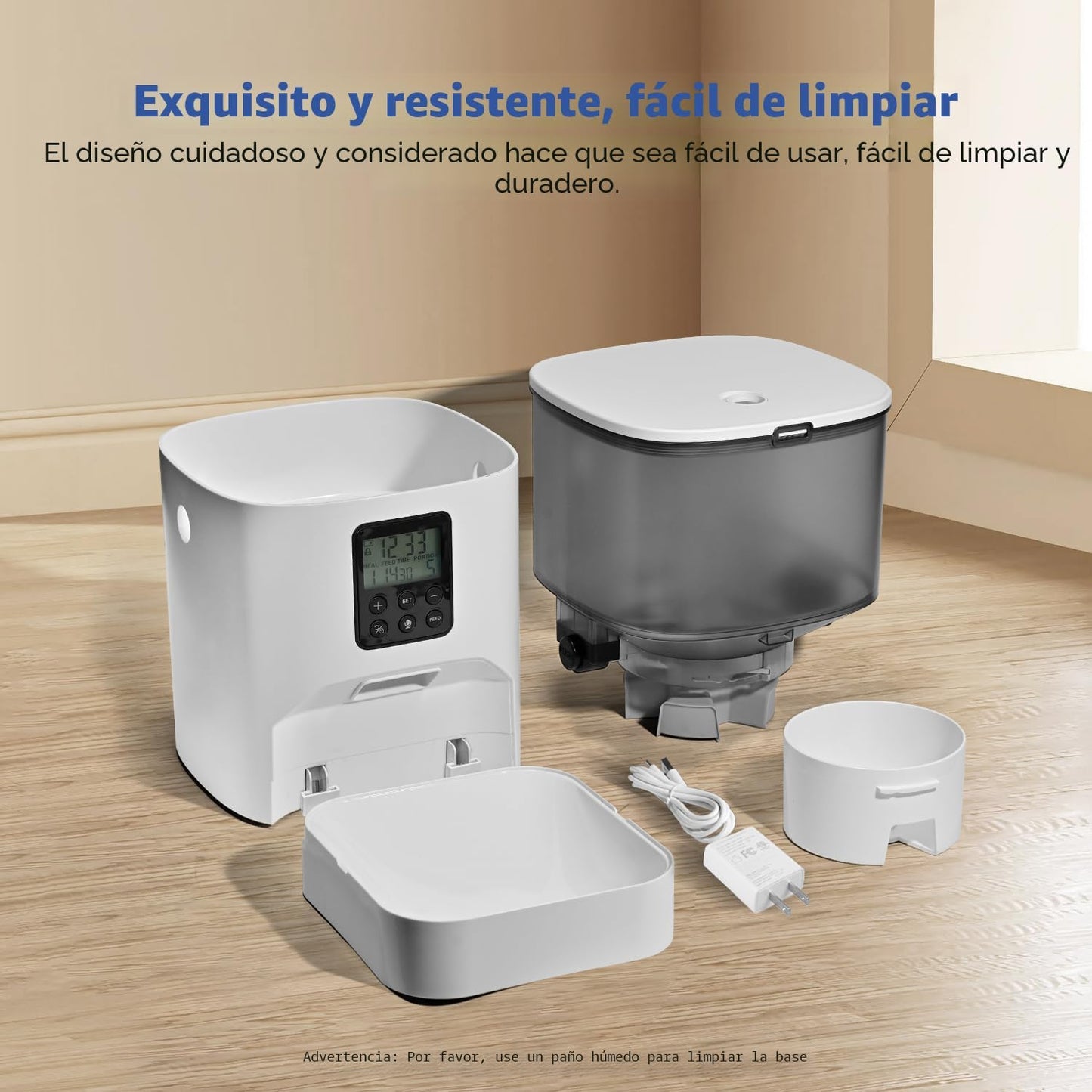 ANDOLL HOME Comedero automático para gatos, dispensador de comida p...