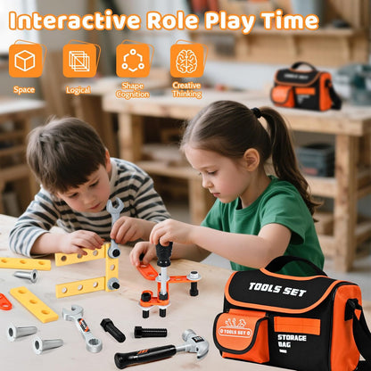 Juegos de herramientas para niños con bolsa portátil, juego de herr...