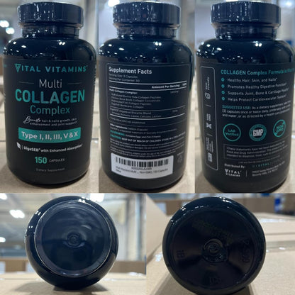 Vital Vitamins Multi Colágeno para Mujeres y Hombres - Tipo I, II,...