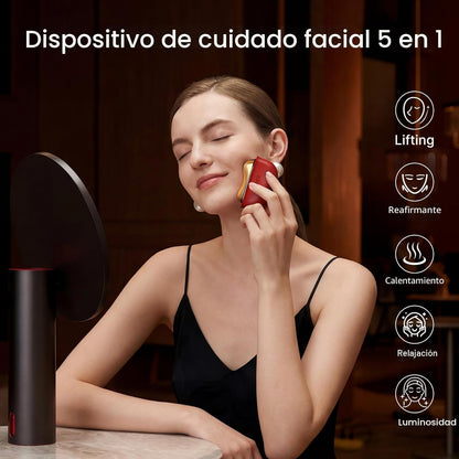 ZDEER Terapia de luz roja LED para masajeador facial y cuello, disp...