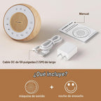 HOUSBAY Máquina de sonido ruido blanco para dormir con grano de mad...