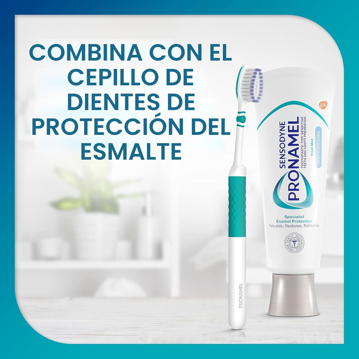 Sensodyne Pronamel Pasta dental blanqueadora suave de esmalte para dientes sensibles, para endurecer y fortalecer el esmalte, exclusiva de Amazon, menta fresca - 4 onzas (paquete de 4)