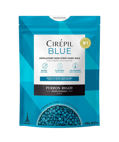 Cirepil - Azul - Bolsa de 28.22 oz \/ 800g de Perlas de Cera Dura -...