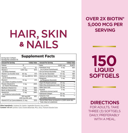Nature's Bounty - Suplemento avanzado para cabello, piel y uñas...