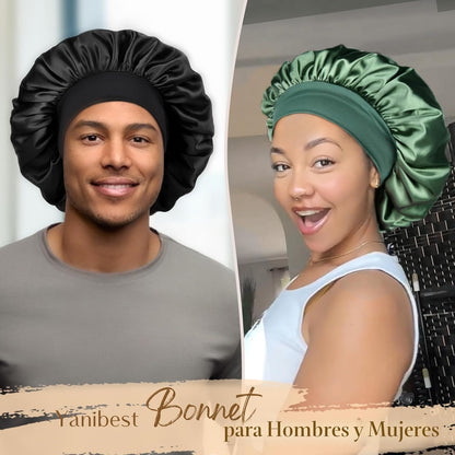 YANIBEST Gorro de seda para hombres y mujeres, gorro de satén de do...