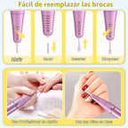 MOCOWIND - Taladro de uñas portátil profesional 35000 RPM, máquina...