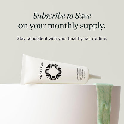 Nutrafol Máscara Exfoliante para el Cuero Cabelludo, Elimina la Acumulación de Productos y el Aceite para un Cabello y Cuero Cabelludo Más Saludables, Formulada por Médicos para el Cabello Fino