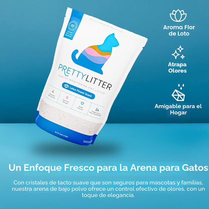 PrettyLitter Arena para gatos con monitoreo de salud (flor de loto,...