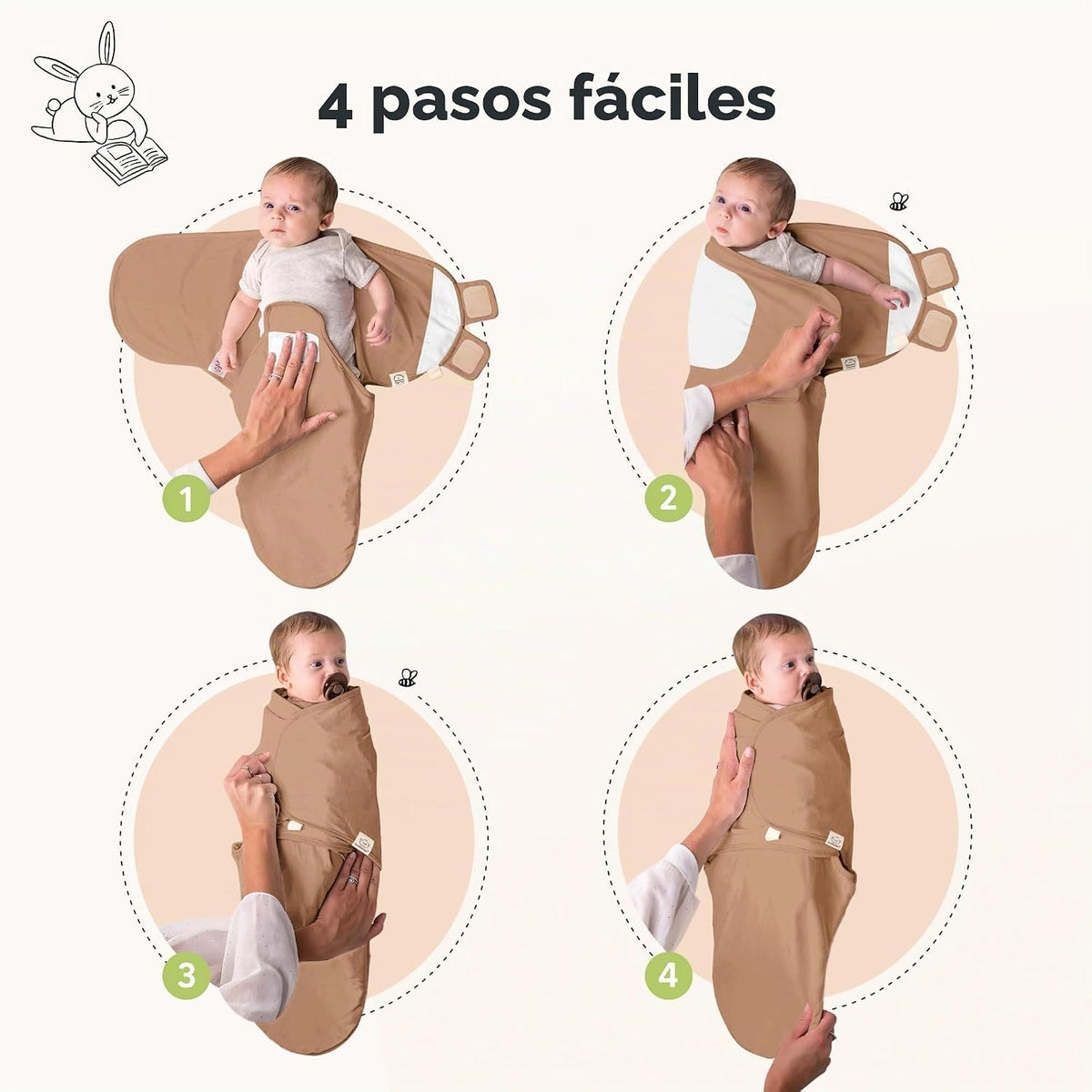 KeaBabies Paquete de 3 pañales orgánicos para recién nacidos, 0.5 T...