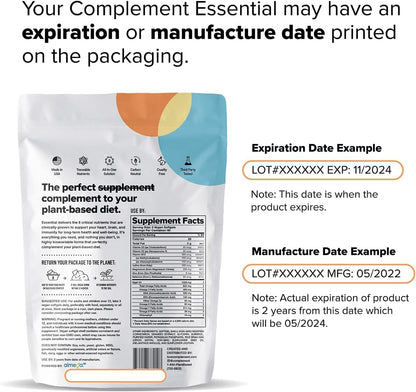 Complement Multivitamínicos veganos para mujeres y hombres, Omega 3...