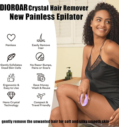 DIOROAR Borrador de pelo de cristal, removedor de pelo de cristal,...