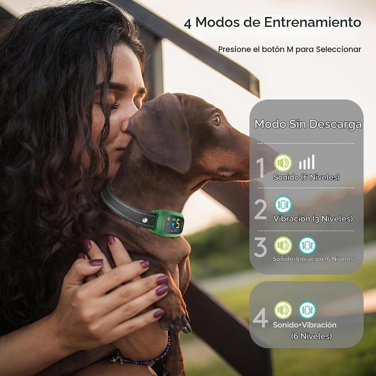 FAFAFROG - Collar antiladridos para perros, collar recargable antil...