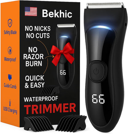 Bekhic Manscape - Cortadora de pelo para ingle y cuerpo para hombre...