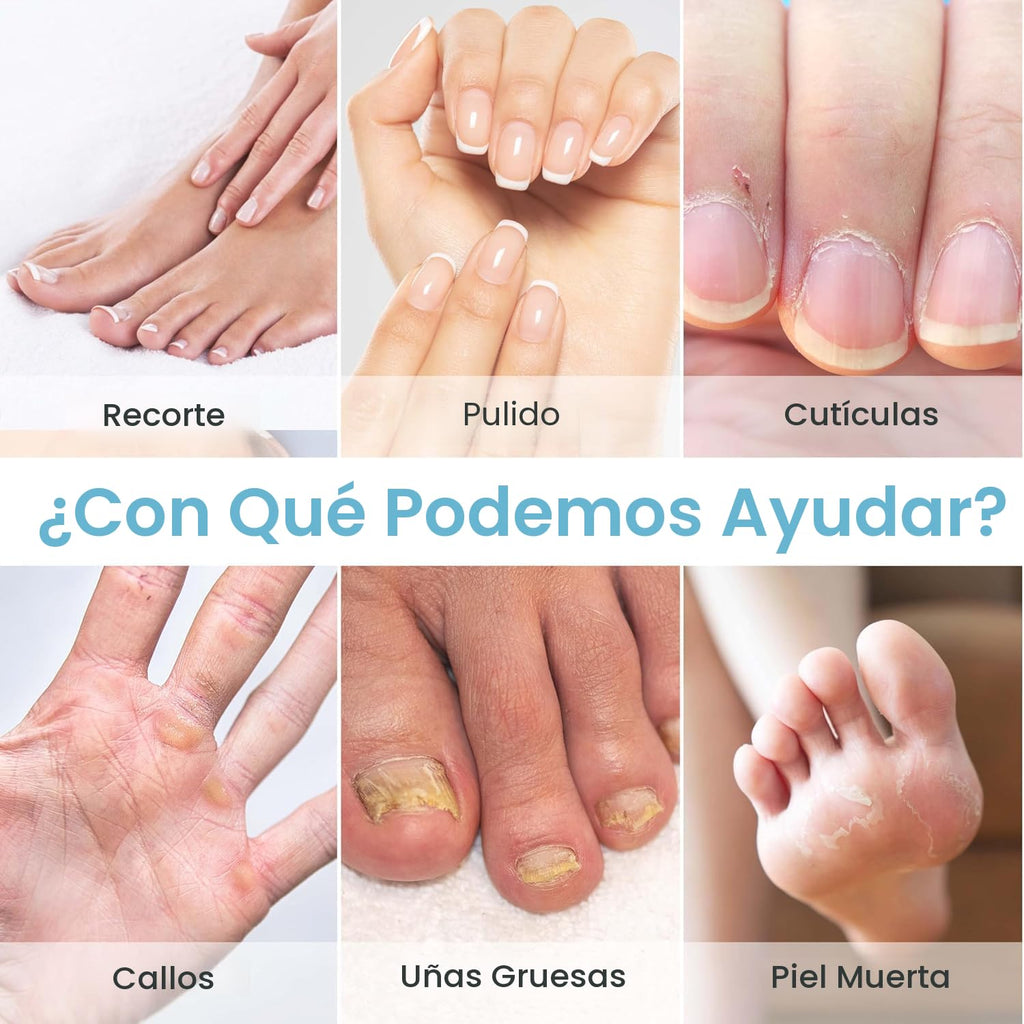HSKAI Lima de uñas eléctrica, molinillo de uñas inalámbrico para uñ...