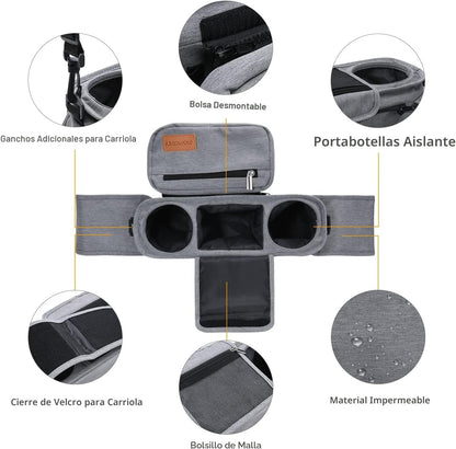 Momcozy Organizador Universal para Cochecito con Portavasos Aislado...