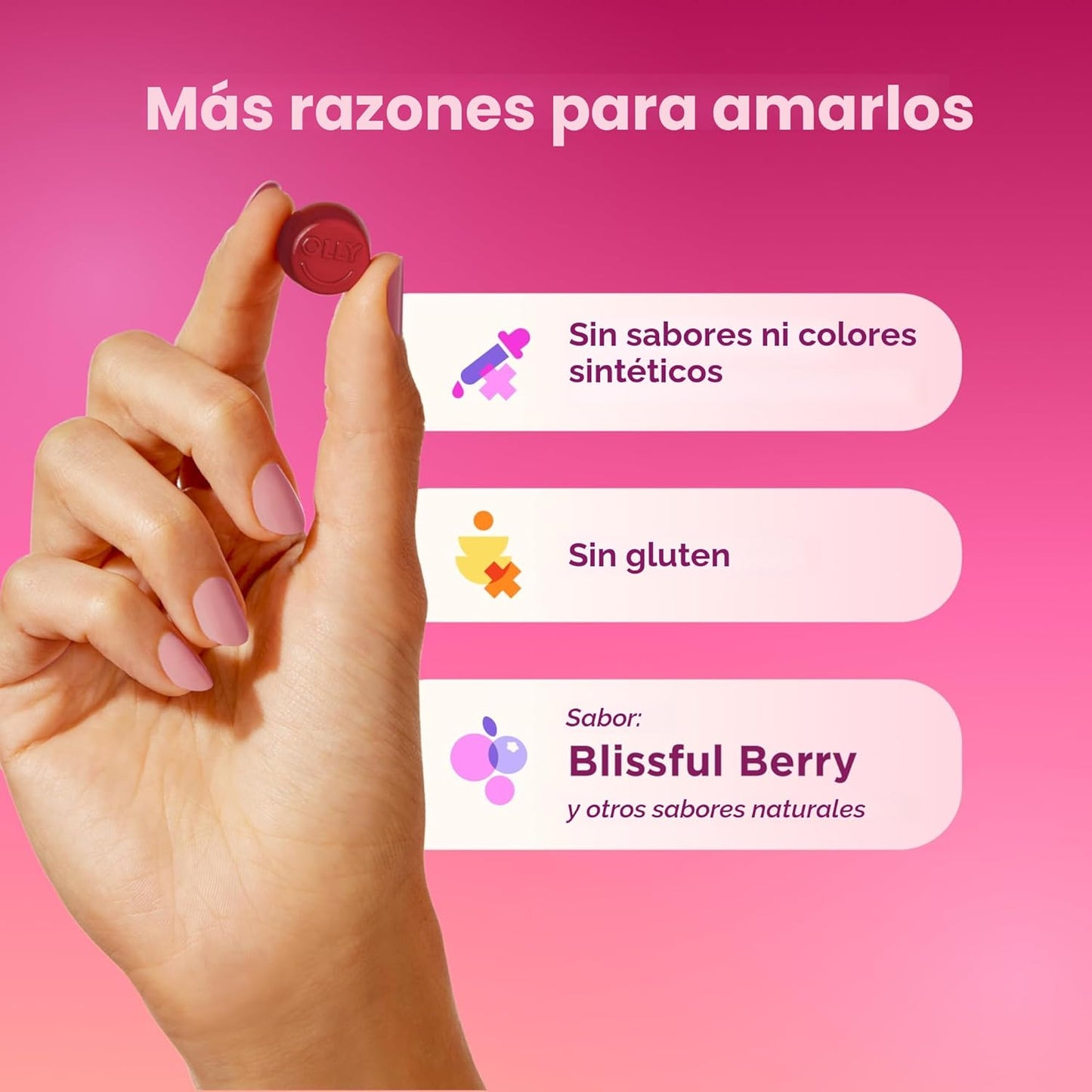OLLY Gomitas multivitamínicas para mujer con vitaminas A, D, C, E,...