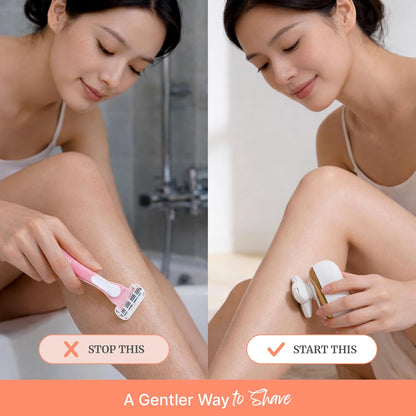 Groomie Hers LuxePro - Afeitadora eléctrica corporal para mujer, af...