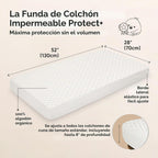 Paquete de 1 funda protectora impermeable para colchón de cuna ajus...