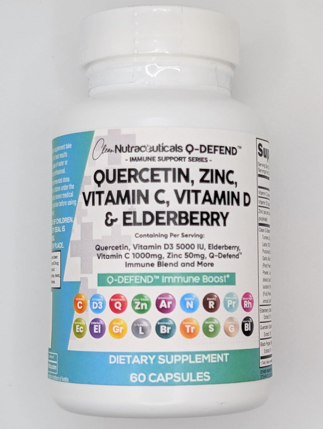 Clean Nutraceuticals Quercetina, zinc, vitamina C, vitamina D, brom...