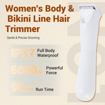Dermave - Afeitadora de bikini IPX7 impermeable e indolora para bel...