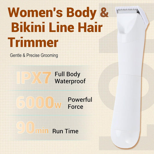 Dermave - Afeitadora de bikini IPX7 impermeable e indolora para bel...