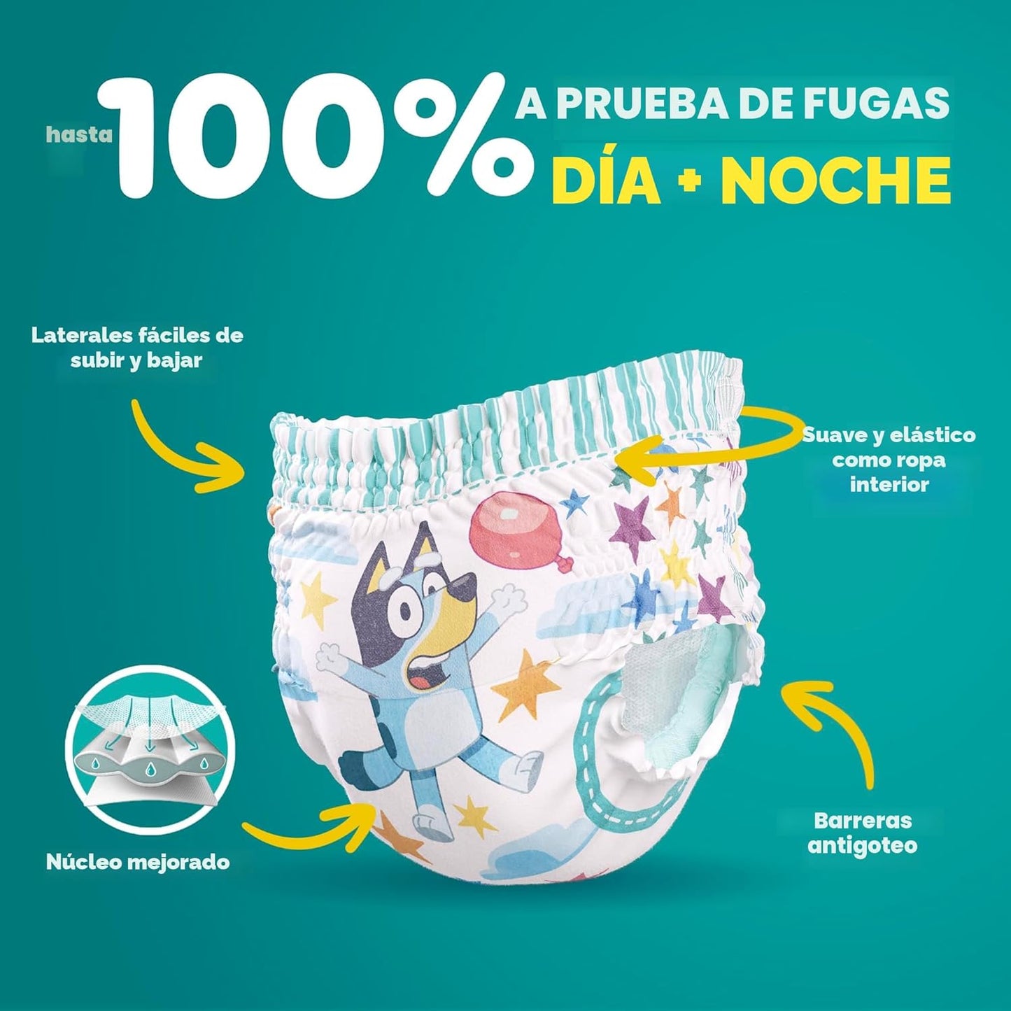 Pampers Easy Ups Bluey - Pantalones de entrenamiento para niños y n...