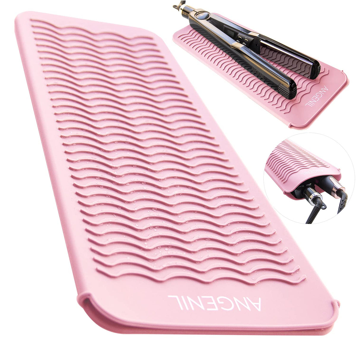 ANGENIL - Alfombrilla de silicona resistente al calor para plancha...