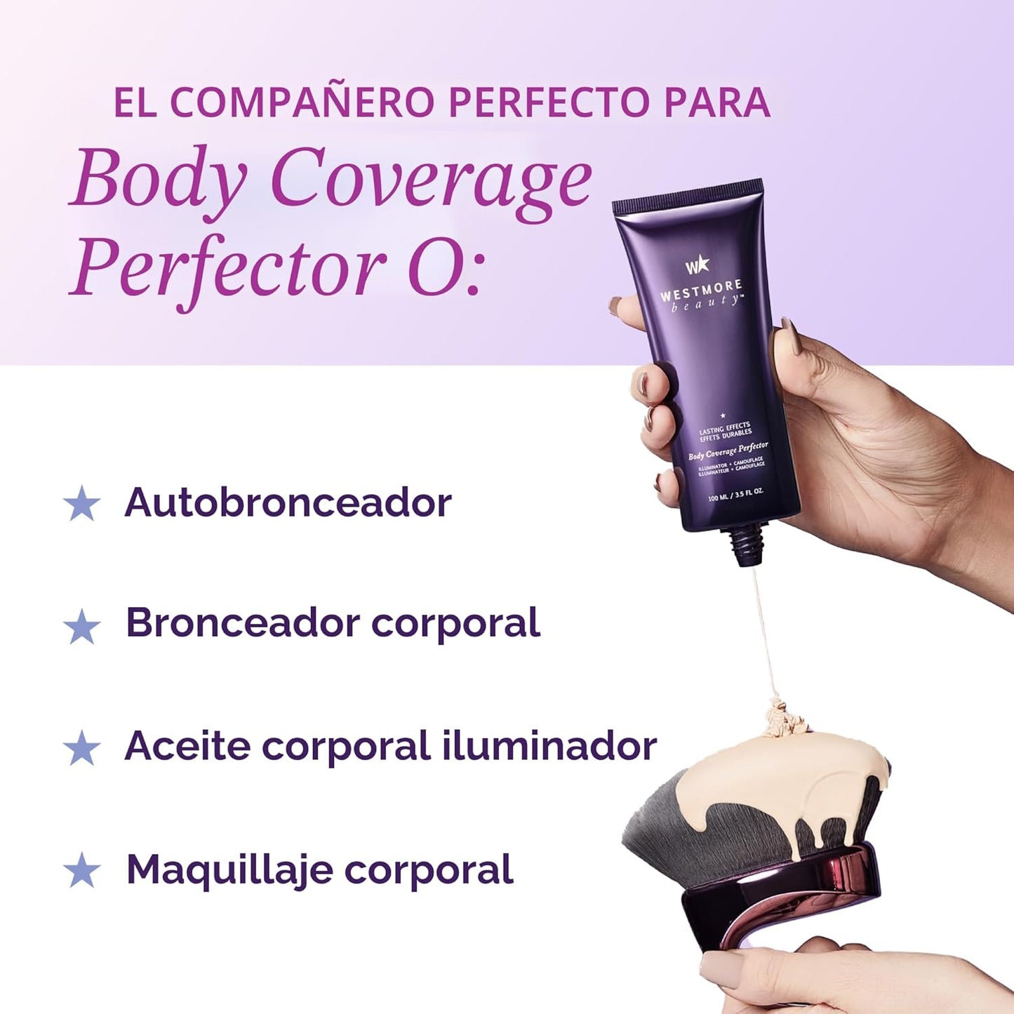 Westmore Beauty Cepillo Kabuki para mezclar y difuminar el cuerpo y...