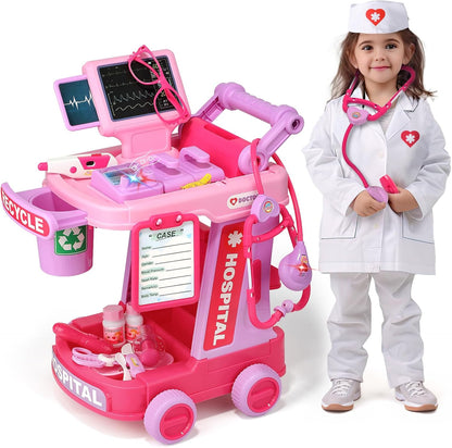 Liberry Kit de médico para niños pequeños de 2, 3, 4, 5, juego de s...