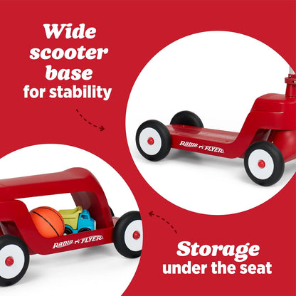 Radio Flyer Scoot 2 Scooter, azul, para niños de 1 a 4 años, juguet...