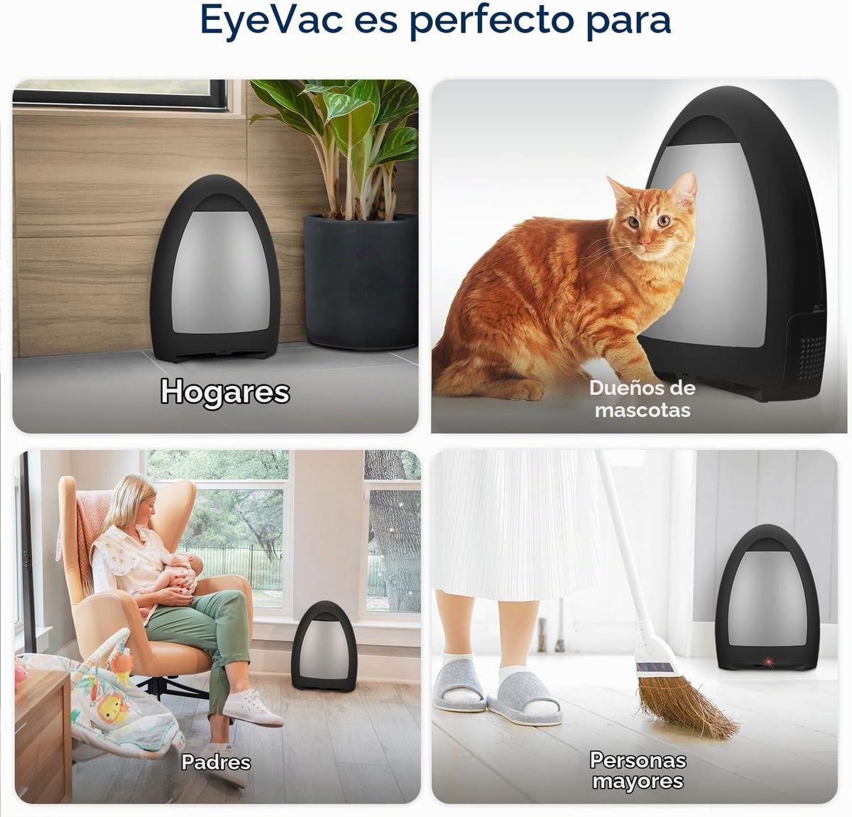 EyeVac Aspiradora de aproximación sin contacto para el hogar con re...