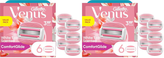 Gillette Venus ComfortGlide White Tea - Cuchillas de afeitar para m...