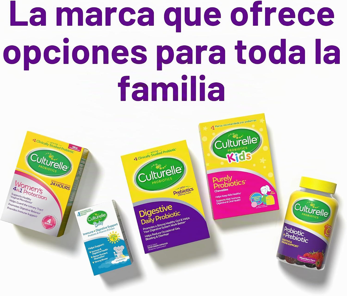 Culturelle Pro Strength Probiótico diario, cápsulas digestivas, cep...