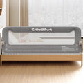 GrowthFun Riel de cama plegable para niños pequeños, marco y conect...