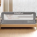 GrowthFun Riel de cama plegable para niños pequeños, marco y conect...