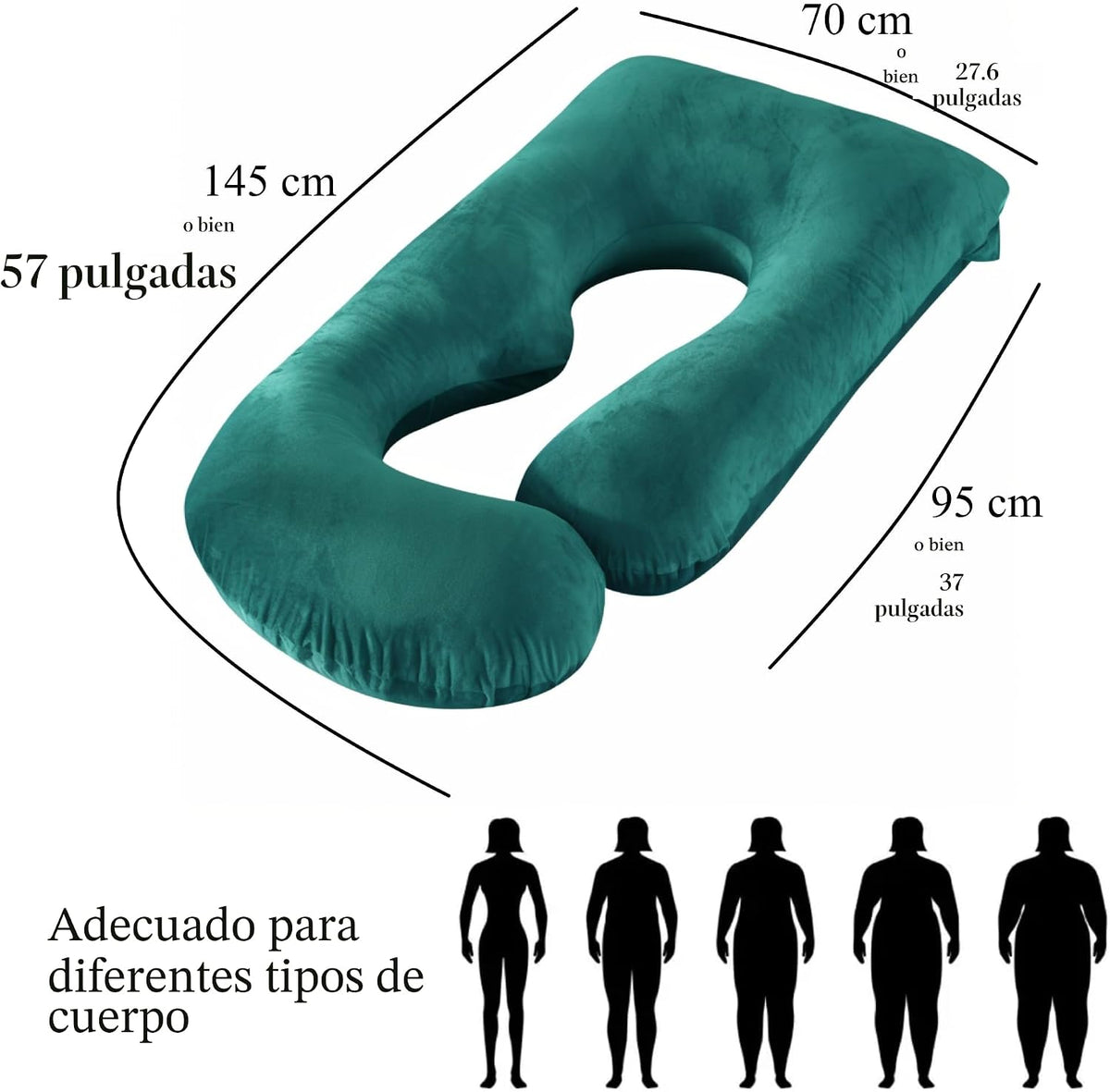 ALLOPERA Almohada de embarazo, almohada de maternidad de cuerpo com...