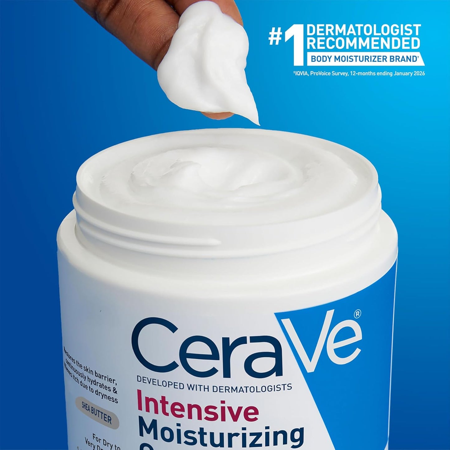 CeraVe Crema hidratante intensiva, hidratante corporal con manteca...