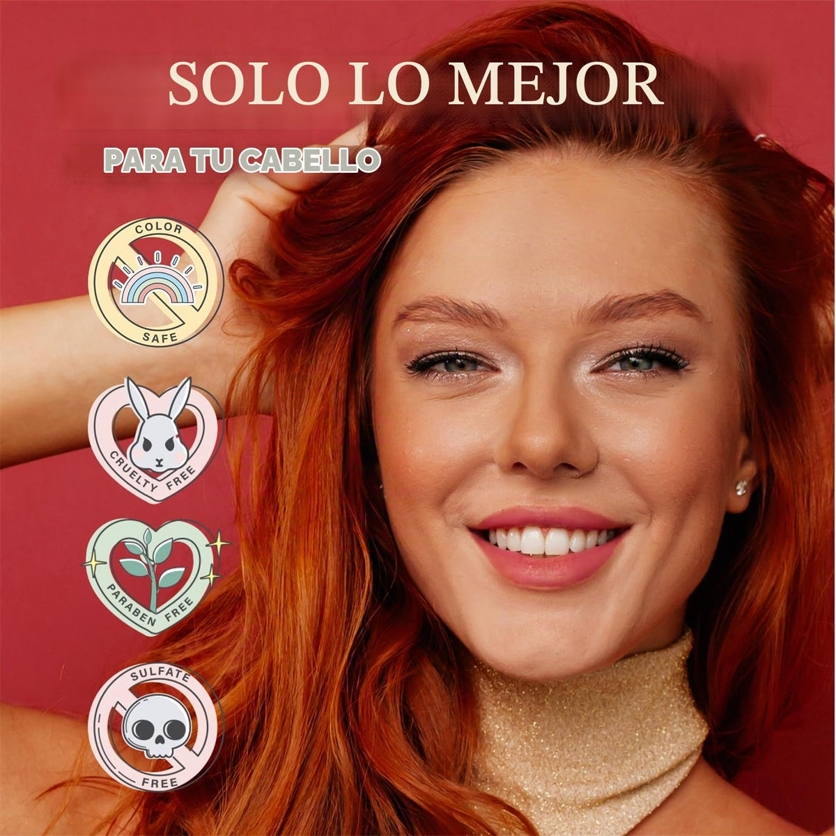 Luseta Champú Iluminador Color Rojo 16.9oz | Champú para cabello ro...
