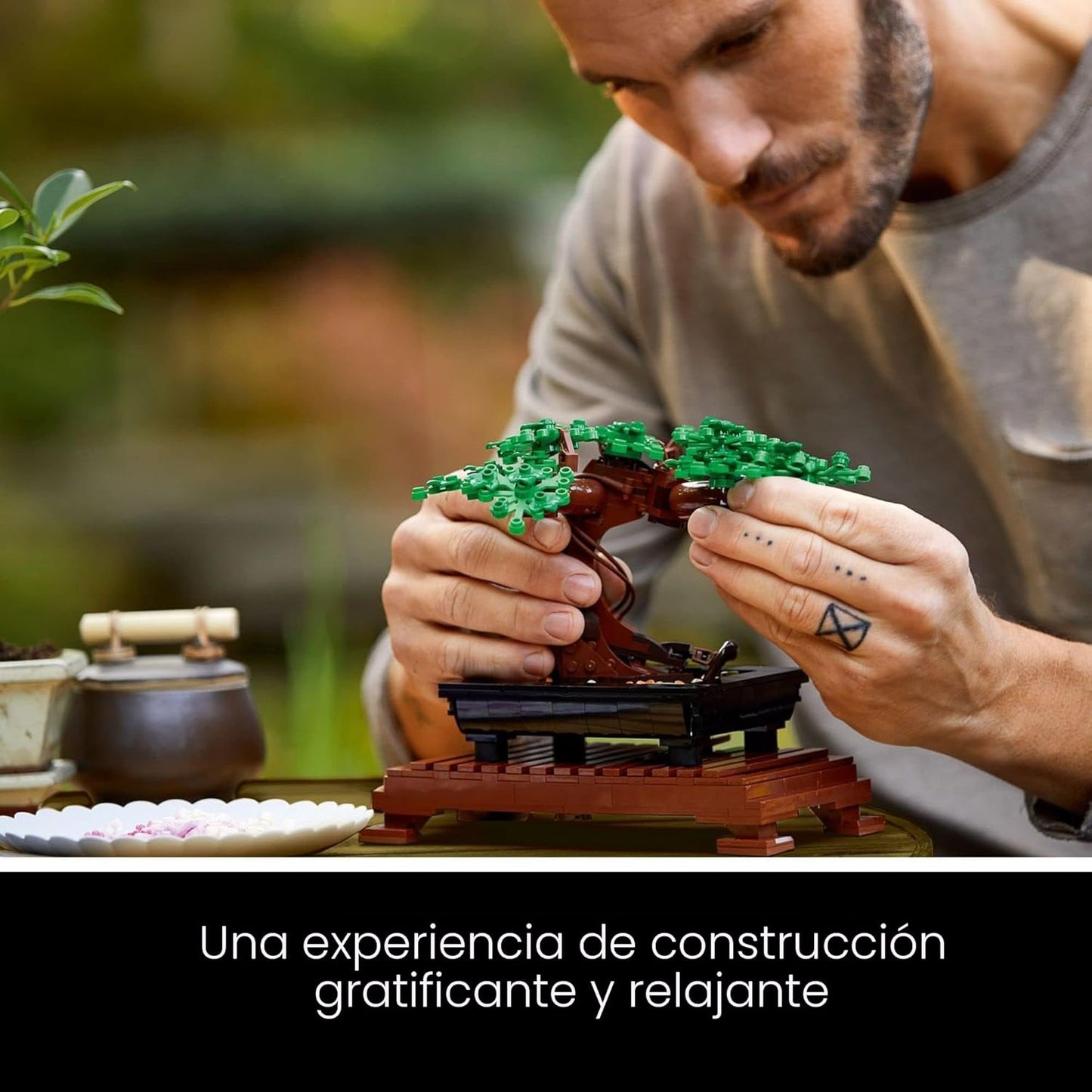 LEGO Botanicals Juego de Construcción de Árbol Bonsái - Plantas de Árbol Bonsái Artificial para Decoración del Hogar, Adultos de 18+ Años - Plantas Artificiales, Falsas para Mesa, Escritorio, Oficina