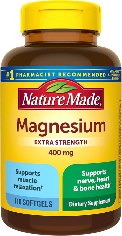 Nature Made Oxido de magnesio extra fuerte 400 mg, suplemento dieté...