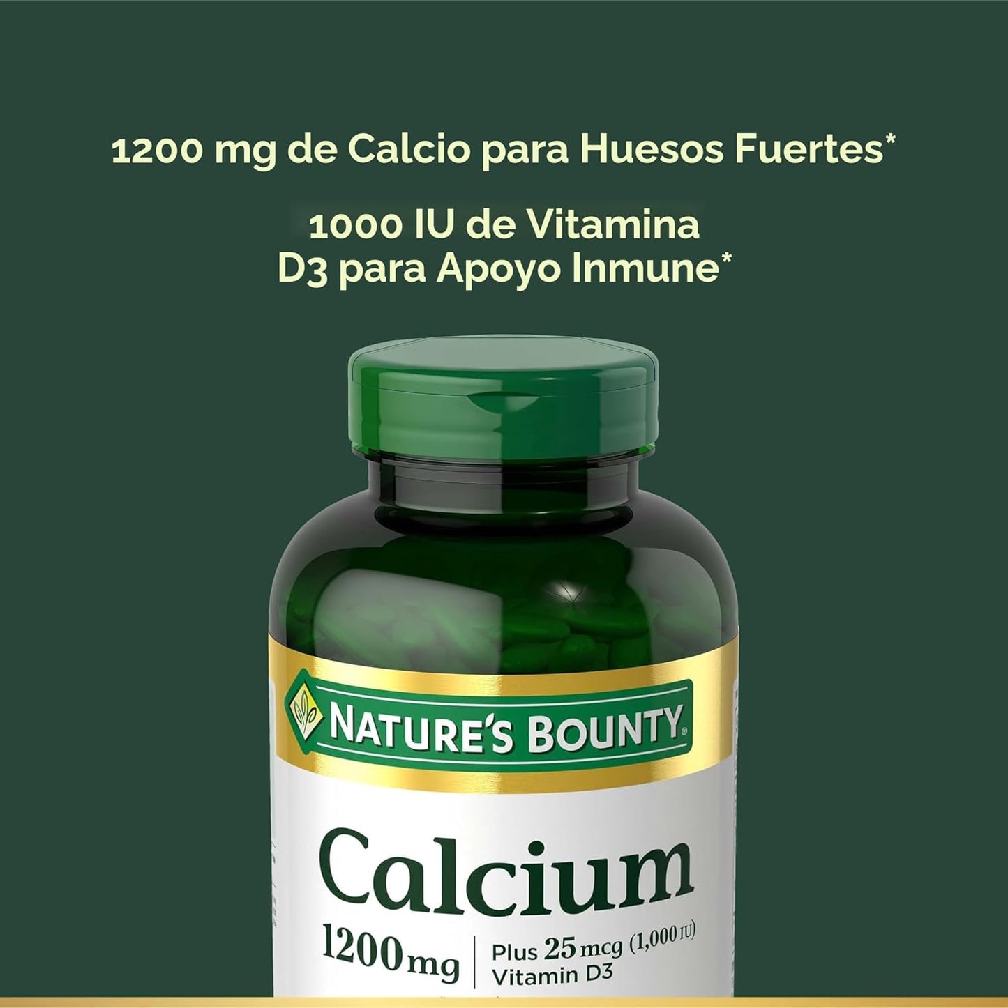 Calcio 0,04 oz de Nature\u2019s Bounty. Plus Vitamina D3., 1, 1