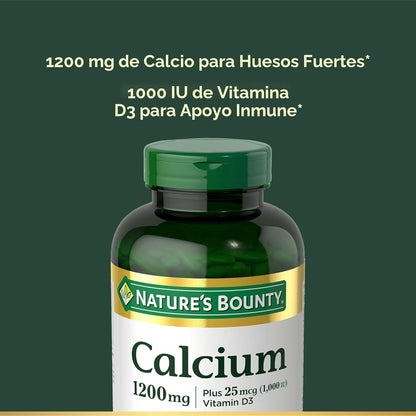 Calcio 0,04 oz de Nature\u2019s Bounty. Plus Vitamina D3., 1, 1