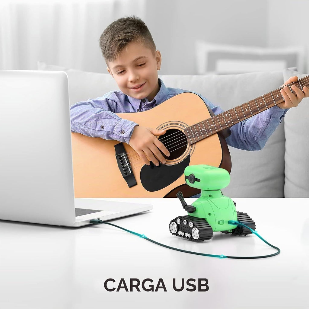 ALLCELE Juguetes robot, robot RC recargable para niños y niñas, jug...