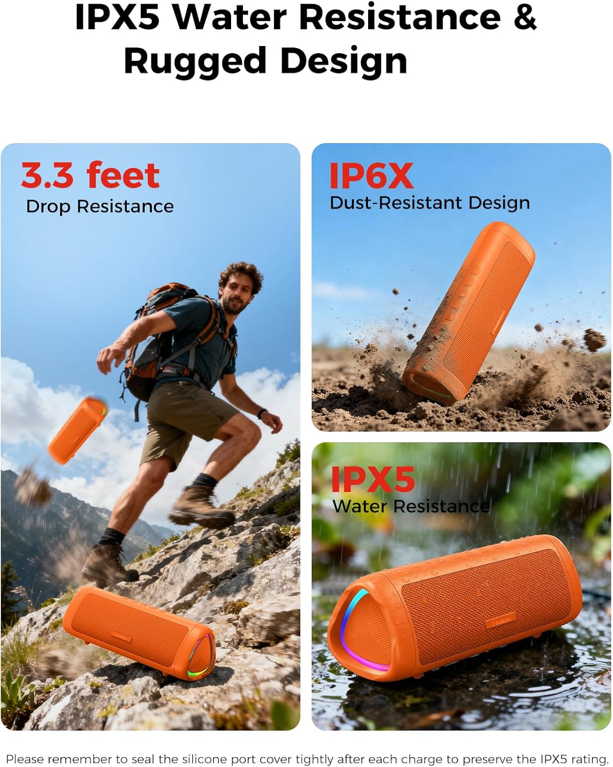 BolaButty Altavoz Bluetooth con sonido HD, inalámbrico portátil, IP...