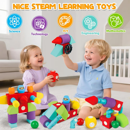 Hodurgyi 35 Piezas Bloques de Espuma Magnéticos para Niños, Bloques...
